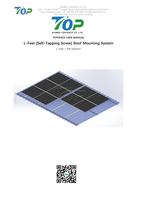 Topfencesolar L-Feet System User Manual
