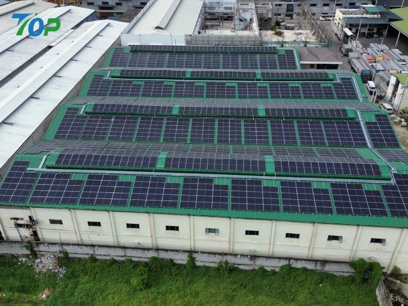 Anti-Typhoon C&I Metal Roof Solar Racking Array in Manila
