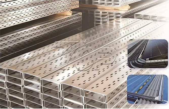 Channel-Type Cable Tray For Solar Systems