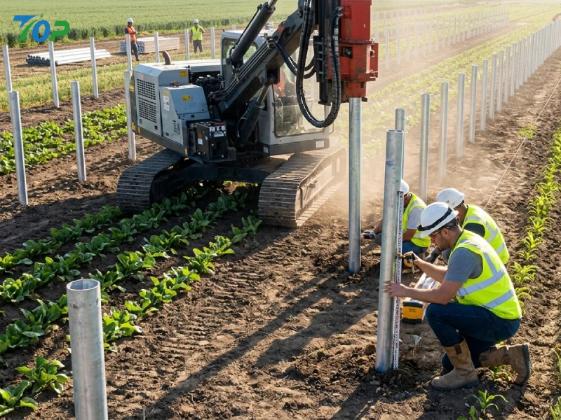 driven-pile-foundation-agrivoltaic-installation
